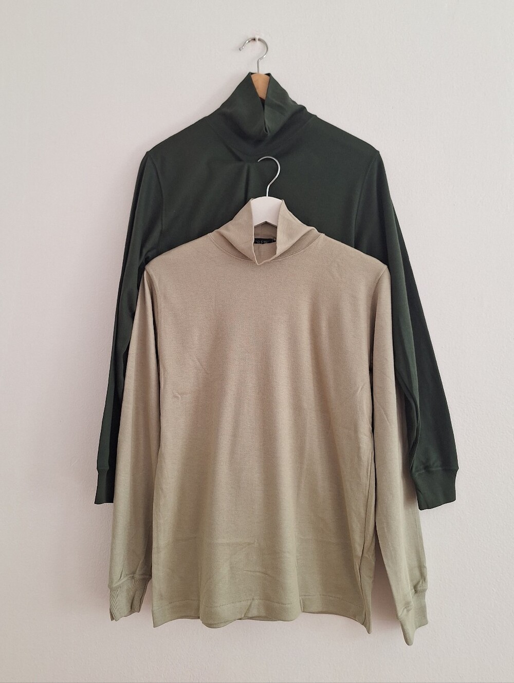 NWOT BUNDLE J. Crew Women's Cowl Neck Sweaters - Olive Green and Sage Color